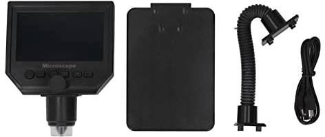 Digitales Mikroskop USB Electron 4,3-Zoll-HD-Display 600-fache Vergrößerung 3,6 MP Auflösung mit 8 LED-Leuchten für PCB-Löten Leiterplatteninspektion Schmuck Antiquitätserkennung