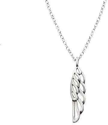 Laimons Damen-Anhänger mit Kette Engels-Flügel oxidiert Sterling Silber 925