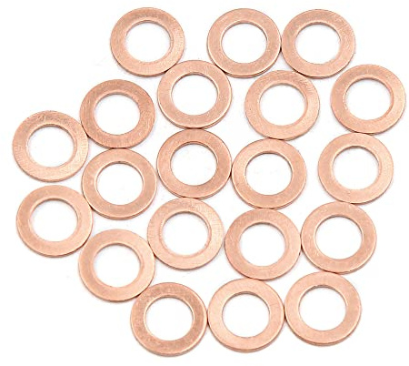 sourcing map Rondelle Cuivre 8mm 20pc Étanchéité Joint Pour Véhicule | Pour Véhicule, Bateau, Appareils Électriques, Bouchon Pour Carter, Eau, Carburant, Raccords Hydrauliques, Durable, Robuste