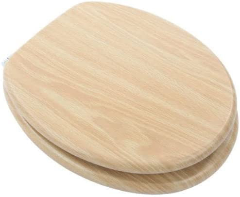 New 18 MDF Universal Bathroom WC Toilet SEAT Easy FIT with Fittings Wooden W/C (Natural Pine)
