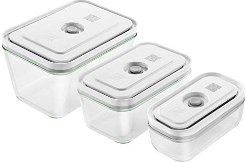 Zwilling Vakuum Boxset, S/M/L / 3-TLG, Glas, Weiss Fresh & Save