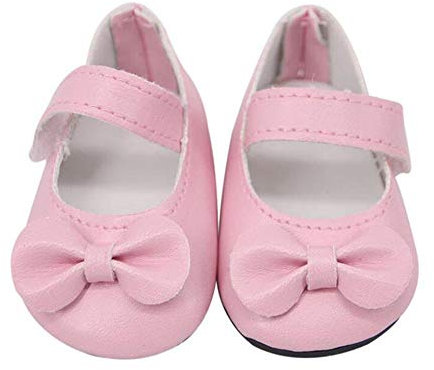 DUORUIMI Puppenschuhe, süß mit Schleife, für 18 Zoll American Girl Doll