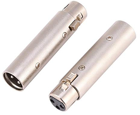 Miskall 2 x 3-poliger XLR-Stecker auf Buchse, Audio-Mikrofon, Mic-Verlängerungsadapter, Gender-Changer-Koppler