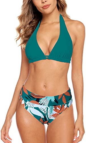 Aidotop Damen Bikini Set Triangel Badeanzug Strand Ties Zweiteiliger Bademode Bikinihose