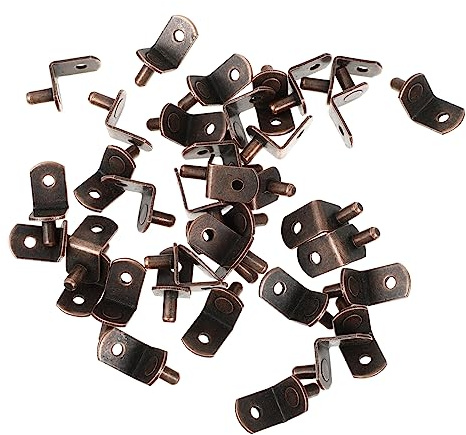50 Stück Trennwand Stütz nägel ersatzteile für gartenmöbel möbelbeschläge L-förmige Regalnägel mit Loch Regalstift in L-Form aus Metall mit Löchern Halterung Schrank Teilung
