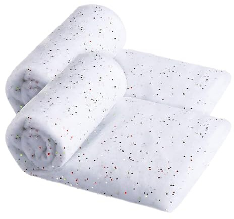 Hperu Künstlicher Schneeteppich Weihnachts Schneedecke 2pcs 30 x 40 Zoll künstlicher weicher Schnee Cover Xmas weiße Baumwollteppichrolle, künstlicher Schneewurf
