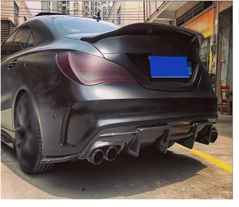 Auto Spoilerlippe Für Benz CLA45 W117 C117 Für CLA 200 250 260 Limousine 2013-2018 Carbon Fiber Heckspoiler Stamm Flügel Für CLA Klasse Hinten Flügel Auto Heckspoiler Heckflügel(Kohlefaser)