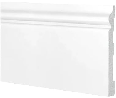 Asta 2 metri lineari Battiscopa Ducale in Polimeri 100x15x2000 mm - Zoccolo da cucina resistente agli urti (2 Pezzi da 1000x100x15 mm)