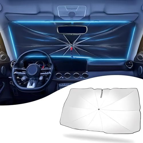 MEDZUK [Neue Upgrade ] Kompatibel mit Smart Fortwo 453 2014-2023 2024 Sonnenschutz Auto Frontscheibe Sonnenschirm, Windschutzscheibe Sonnenblende Anti UV Auto Innen Zubehör