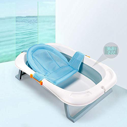 ISCBAFYX Sicherheits-Multifunktionsbadewanne, Faltbare, zusammenklappbare, tragbare Dusch-Babybadewanne mit Ablaufstopfen, Rillenstabil, tragbar, solide