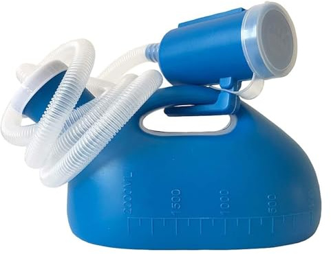 Urinflaschen für Männer Herrenbett-Urinal-Töpfchen-Pipi-Flasche, 2000-ml-Sammler mit 1,6-m-Schlauch for männliche ältere Menschen