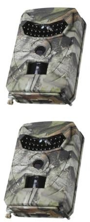 Happyyami 2 Stück 26 wasserdichte Jagdkamera Wildkamera Falle Mini Wildkamera Hirsch Trail Kamera Solar Vogelkamera Wildlife Trail Kamera Outdoor Camcorder