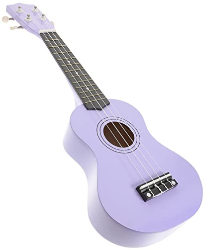 LOLIPPYY Ukulele Gitarrenspielzeug Simulierte Gitarre Holz Ukulele Kindermusikinstrumente Modellspielzeug Frühpädagogisches Gitarrenspielzeug Lila