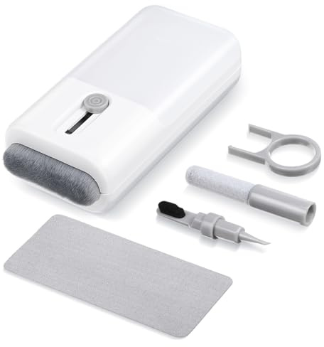 GARIOUANS 2 Juegos Kit de Limpieza Electrónica Multifuncional Teclados Auriculares Teléfonos con Cepillo de Alta Densidad y Extractor de Teclas para Ordenadores Portátil y Pantalla