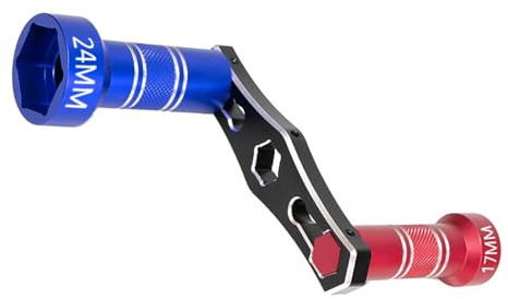 CoudarTitie Clé Hexagonale pour Voiture RC, Accessoire de Réparation Directe Robuste, Outil de Réparation Combiné pour écrous Hexagonaux 1/8, Bleu Rouge