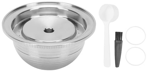 BAFOVY Cápsula de café Reutilizable, Acero Inoxidable 304 Premium, Kit Completo de Accesorios para una Preparación Perfecta con Máquina Vertuos Plus (230ml)