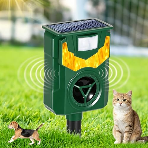 Répulsif pour Chats Et Oiseaux De Jardin, à Ultrasons Et à Énergie Solaire, Rechargeable par USB, Étanche. Idéal pour Les Chats, Les Oiseaux Et Les Pigeons