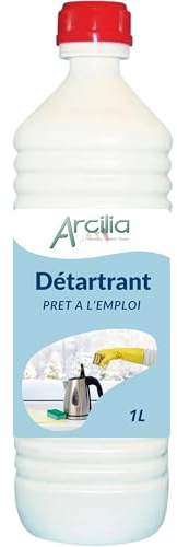 ARCILIA - Détartrant liquide - 1L - Élimine le calcaire et le tartre - Compatible cafetières électroniques, fers à repasser et nettoyeurs vapeurs - 1 bouteille