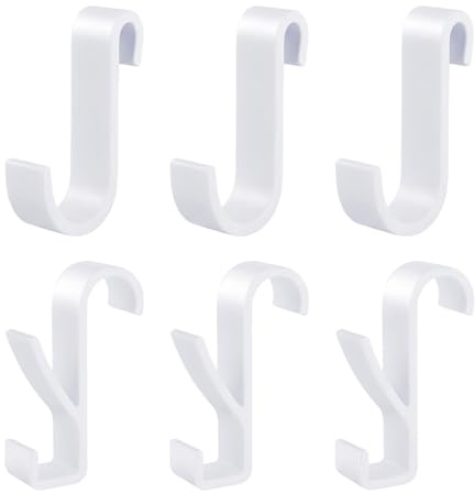 YIPFEN 6 PCS Ganci Forti per Radiatore, Multiuso per Radiatori Tondi, Porta Asciugamani e Ganci per Asciugamani, in ABS per Termosifoni e da Bagno, Adatti a Tutti i Radiatori Standard (Bianco)