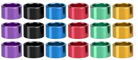 HOMSFOU Marquage et Identification Faciles Anneaux Colorés en Aluminium pour Lot de 18 pour Pattes de Pigeons et Perroquets