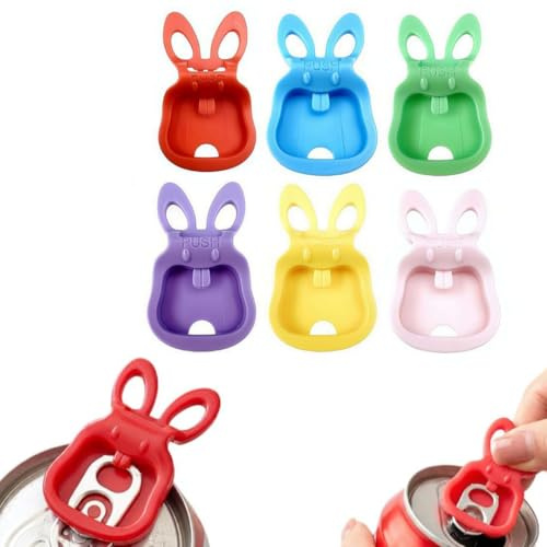 Juego de abrelatas de refrescos, abrelatas coloridos, tapas protectoras de latas de refresco, abrelatas de bebidas con una sola mano para fiestas, barbacoas, herramientas de abridor de tarros de