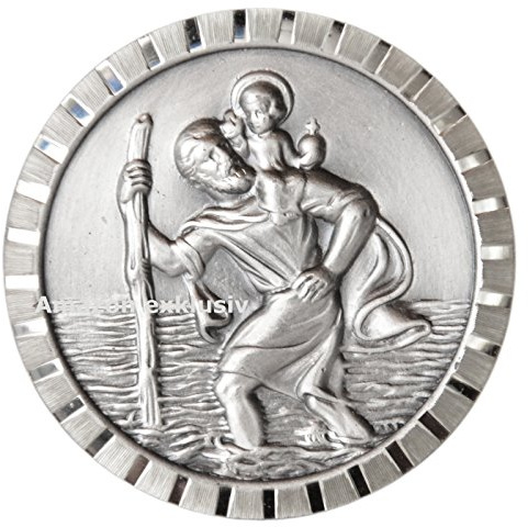 Richter Heiliger St. Christophorus Medaille Emblem Plakette 4,5 cm HR Art. 183