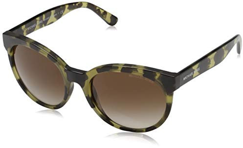 Michael Kors Damen Cartagena 333513 54 Sonnenbrille, Braun (Olive Tortoise/Smoke Gradient)