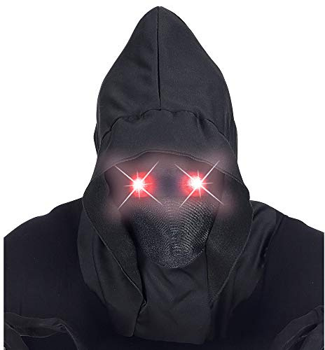 W WIDMANN MILANO Party Fashion - Maske unsichtbares Gesicht mit Kapuze und leuchtenden Augen, Fade in fade out Effekt, Halloween | Unsichtbares Gesicht mit Kapuze und pulsierendem Leuchteffekt für Halloween, Karneval