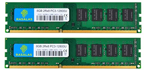 Rasalas 16GB Kits (2x8GB) PC3L -12800 DDR3L 1600 MHz UDIMM 2Rx8 1.35V 1.5V CL11 240PIN Dual Rank DIMM Non-ECC Unbuffered Desktop Memory Computer RAM Upgrade