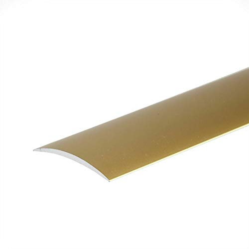 Self Adhesive Aluminium Threshold Strip 40mm x 0.93M (3.05FT) Door Floor Trim Transition Bar TMW Profiles (Gold)
