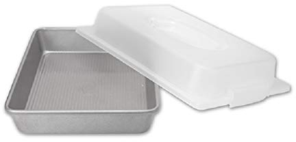 USA Pan 1117RCLD-ST-1 Bakeware Nonstick Rectangular Pan with Lid, 9x13-Inches,White