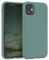EAZY CASE Premium Silikon Handyhülle kompatibel mit iPhone 11, Slimcover mit Kameraschutz und Innenfutter, Silikonhülle, Schutzhülle, Bumper, Handy Case, Hülle, Softcase, Nachtgrün, Grün