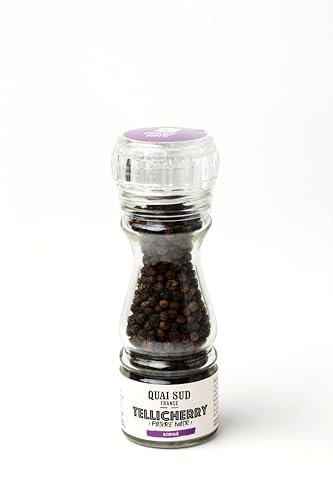 ÉPICES & CO Épices et Poivres Du Monde | 50g | Moulin Poivre Noir Tellicherry (Inde)