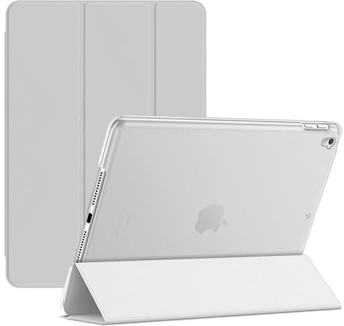 Custodia Magnetica Intelligente per iPad 10,2 (9a, 8a, 7a Generazione) Auto Sleep/Wake Smart Shell Cover Con Retro Satinato Traslucido (Bianco)