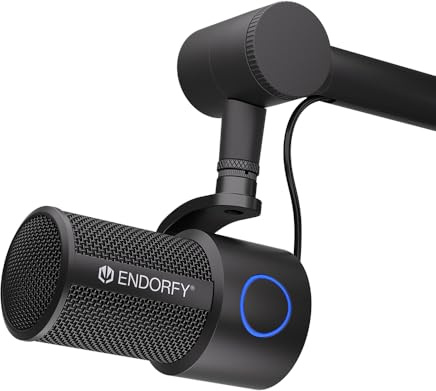 ENDORFY Solum Studio USB Kondensatormikrofon, Studioqualität 24 Bit/96 kHz, Verstellbarer Arm, Stummschaltung