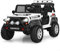 COSTWAY 12V Kids Electric Ride on Truck, Battery Powered Off-road Car with Remote Control, LED Lights, Horn, Music, 4 Spring Suspension Wheels Vehicle Toy for Children (White)