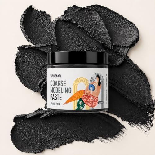 Kamenskaya Strukturpaste Grob - Schwarze Modellierpaste - 500 ml (870 g)
