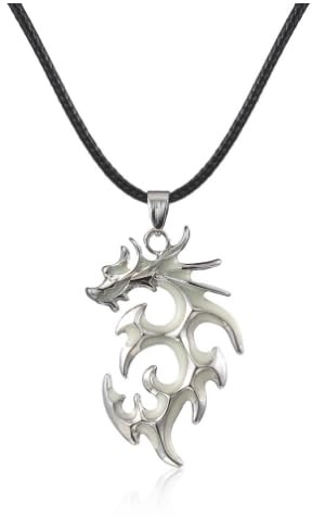 Dunkelblau Leuchtend Im Dunkeln Leuchtende Mond-Drachen-Anhänger-Halskette Für Herren Cool Beach Party Charm Schmuck Geschenke Pullover Kette, Anhänger, Halskette