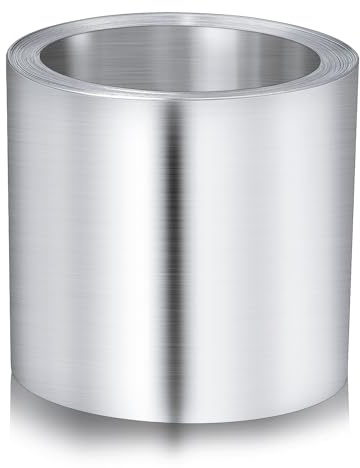 Ripeng 50 Feet 6'' x 50' x 0.011'' Aluminum Flashing Roll Roof Flashing for Roof and Garden Preventing Roofing Stains Strip for Moss and Mildew Prevention (1 Roll)
