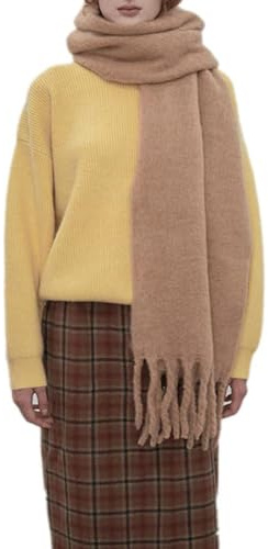 LUCKKY Fashion Imitation Wool Scarf, Mode Nachahmung Wolle Schal, Damen Wollschal, Winter Warm Schals für Damen, Weiche Dicke Tücher Und Wraps