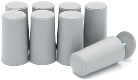 Jalousiene® 8× Rolladenstopper – Endanschlag, Stopper & Endstücke für Rollläden – wetterfest, UV-beständig, inkl. Schrauben & Scheiben – für PVC, Alu, Holz – grau geschlossen