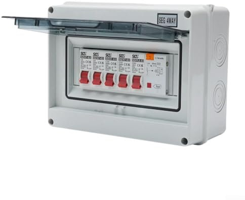 Disjoncteur à 4 voies - Boîte de disjoncteur de fuite IP65 - Boîte à fusibles anti-fuite avec RCD MCB