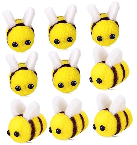 BCOATH 24st Biene Reize Kleines Bienenhandwerk Filzdekoration - Spielzeug Filzbienen Zum Basteln Plüschtier Bienenhandwerk Für Kleidung -plüsch Zeltdekorationen Wolle