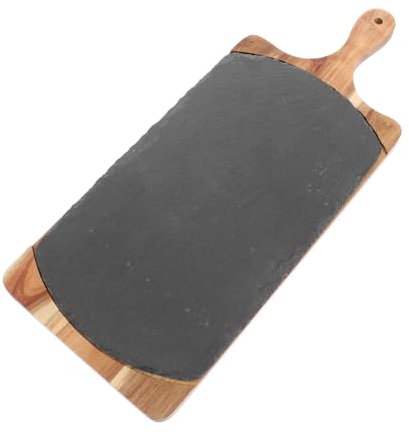 CIYODO Japanese Style Solid Wood Oval Serving Plate Steak Serving Tray for Sushi Pizza Desserts and Bread Rectangular Creative Food Presentation Tray for Dining