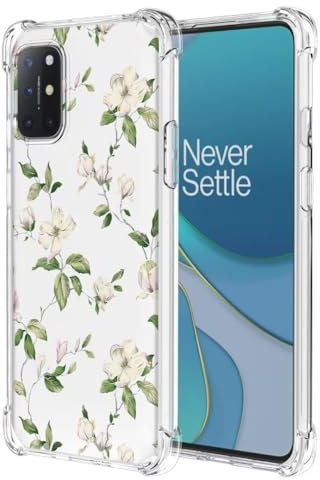 ATISIJIE Hülle für OnePlus 8T,für Mädchen Silikon Hülle Ultra Flexibel Weiche Schutzhülle mit Blumen Muster Stoßfest Cover-SJ201