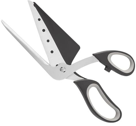 Pizzaschere Pizza Schere Pizzaschneider mit Schaufel Lebensmittelqualität Scharfe Edelstahlklinge Weichem Griff Pizza Scissor Cutter Multifunktionale Küchenschere Spülmaschinenfest