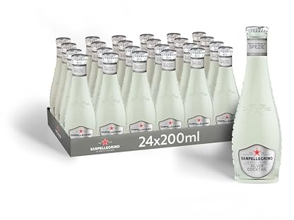BIBITE SANPELLEGRINO, Silver Cocktail, Bevanda Gassata Analcolica - 24 bottiglie in vetro da 200 ml