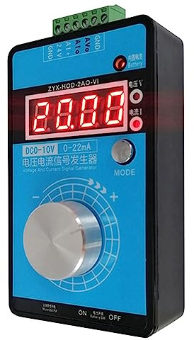 Steowsey 0-5V-10V 0-20MA/4-20MA GéNéRateur de Signal Tension de Courant RéGlable Sources de Signal Analogique Sortie 24V (Pas de Batterie)