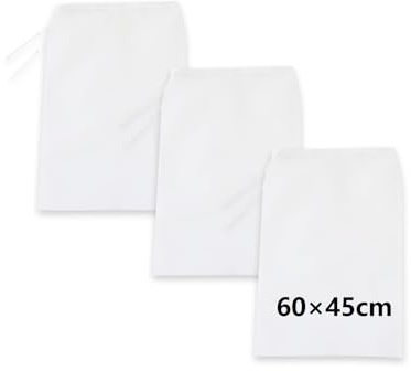 Nylon filterpåse set 3 stycken 100 mikron 45 x 60 cm nötmjölkpåse passeringshandduk finmaskig återanvändbar silpåse för juicepressar osttillverkning ölbryggning fruktpress sylt vinfiltrering