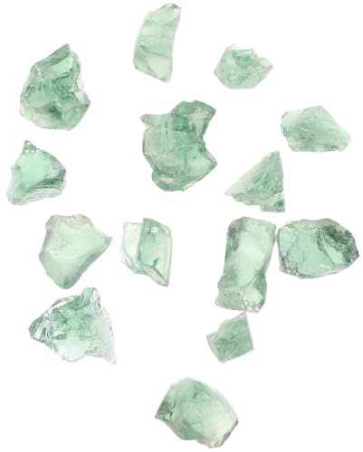 Kisangel Piedras para Acuario 3-5 CM Grava Decorativa de Vidrio Color Verde Hielo 1 Kg Grava para Paisajismo Acuático y Accesorios para Peces Piedras para Plantas en Maceta y Bricolaje